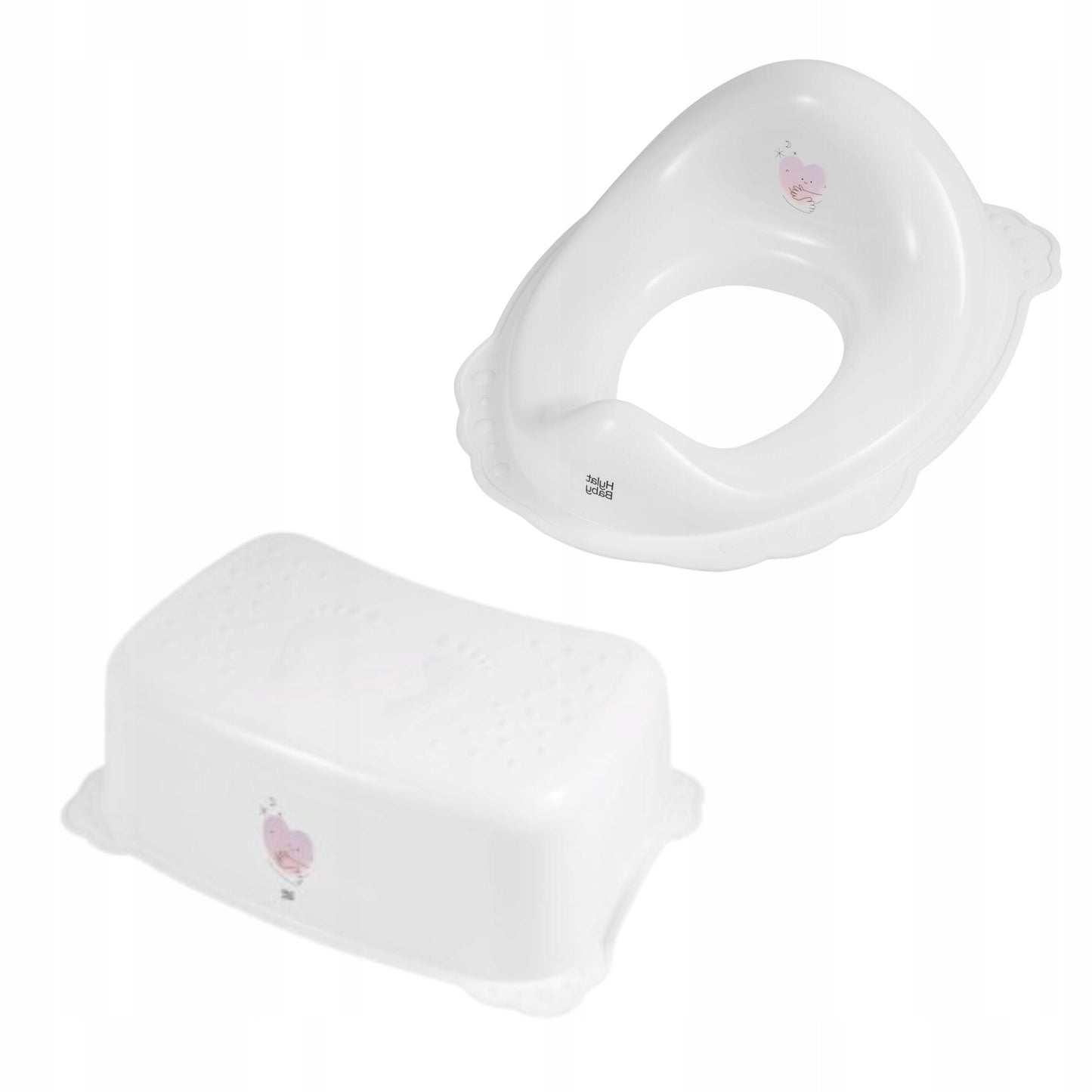 Potah na WC sedátko + podnožka - bílá HUG ME