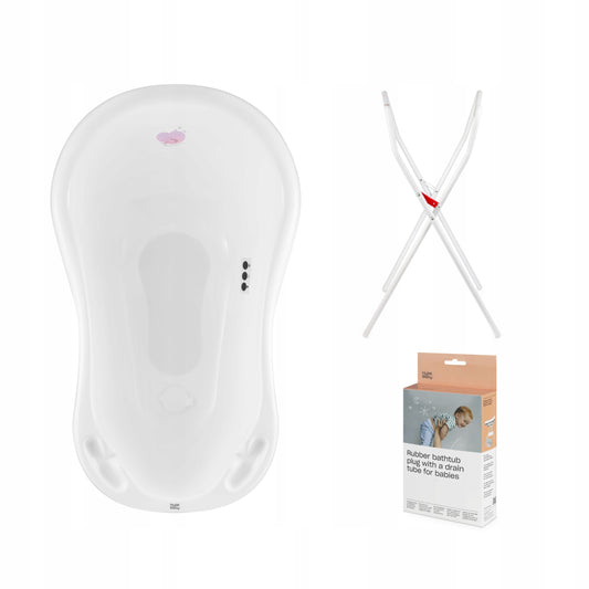 Hylat Baby vanička 84 cm - set se stojánkem, teploměrem a výpustí - bílá HUG ME