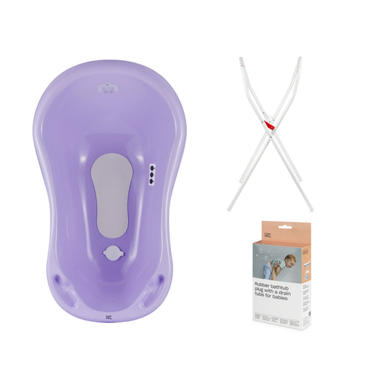 Hylat Baby vanička 84 cm - set se stojánkem, teploměrem a výpustí - fialová YETI