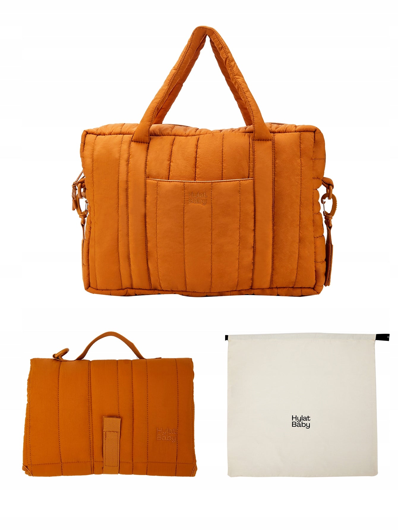 Set - taška a organizér pro maminky + přebalovací pult + potah Hylat Baby - hnědý