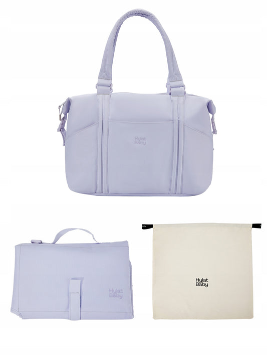 Set - taška a organizér pro maminky + přebalovací pult + potah Hylat Baby - lila