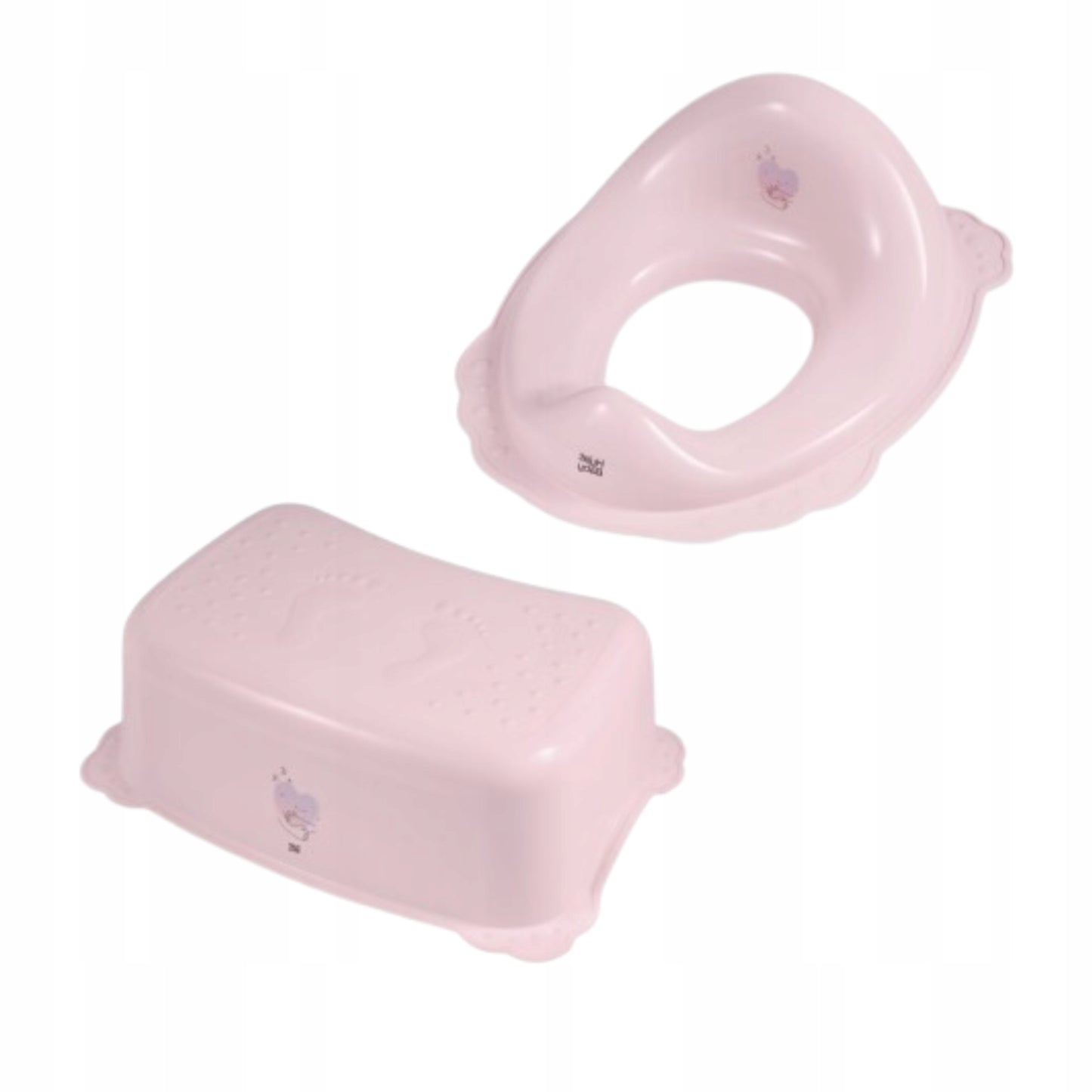 Nakładka na sedes do toalety + podnóżek - różowy HUG ME