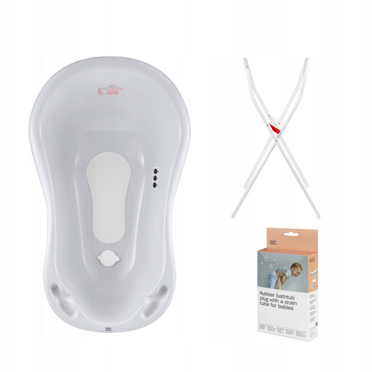 Hylat Baby vanička 84 cm - set se stojánkem, teploměrem a výpustí - bílá FRIENDS